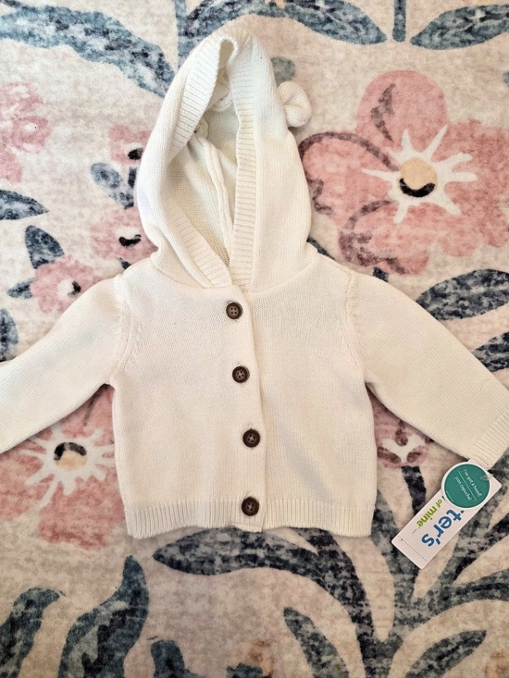 Carter's Hooded Button-Front Cardigan Newborn NWT Fall